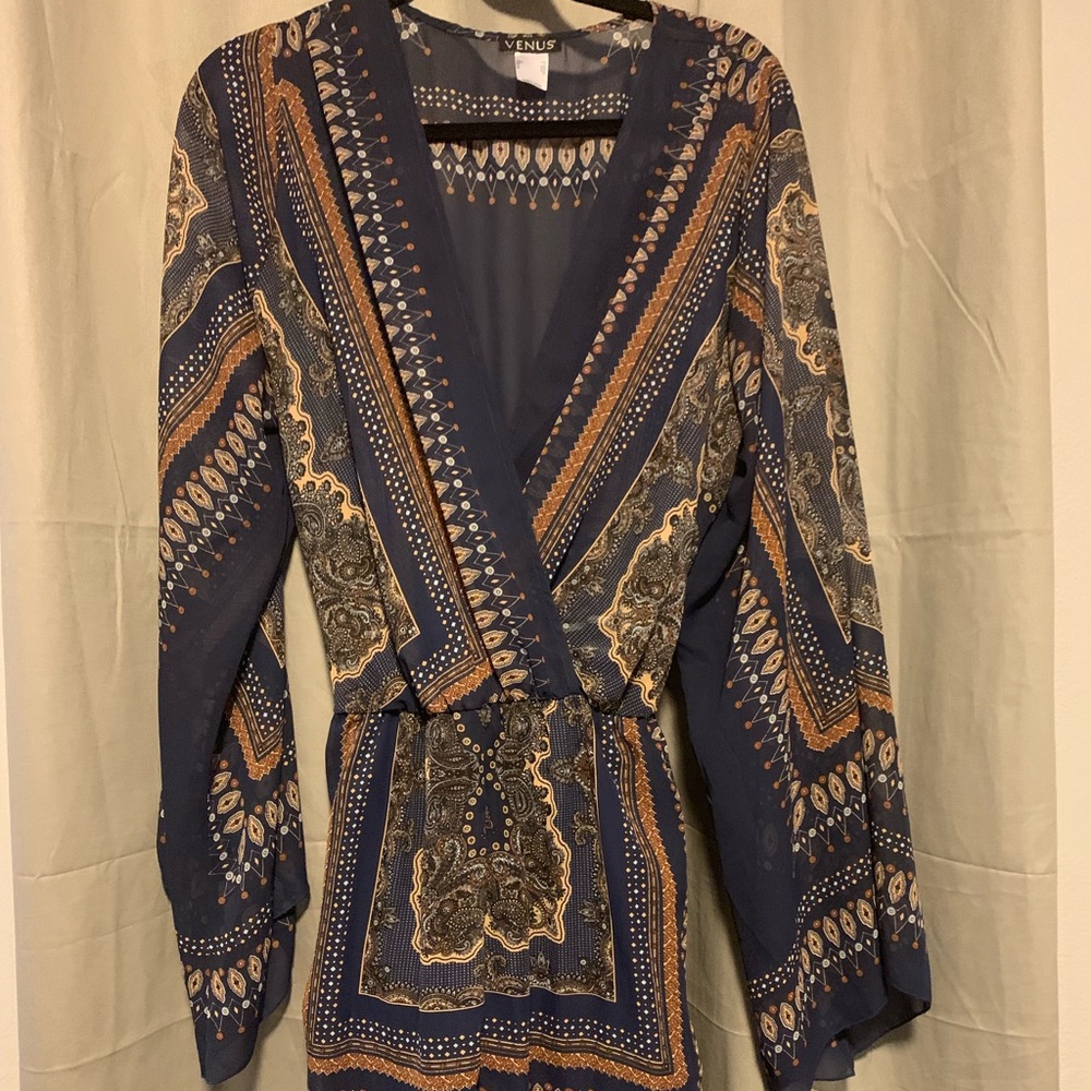 Mixed Print Romper